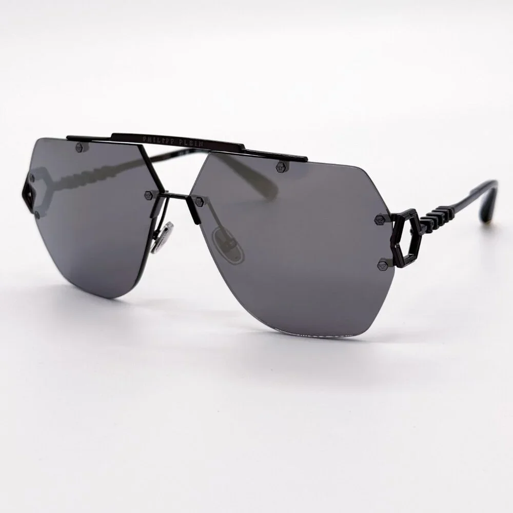 NEW PHILIPP PLEIN SLEEK SPP111 672X GREY UNISEX SUNGLASSES PHILIPP PLEIN